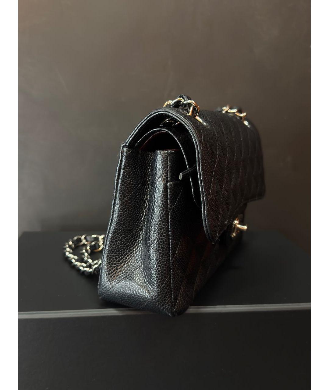 CHANEL Черная кожаная сумка через плечо, фото 2