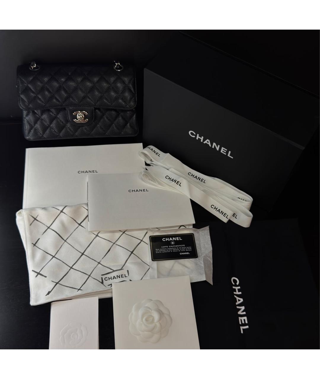 CHANEL Черная кожаная сумка через плечо, фото 4