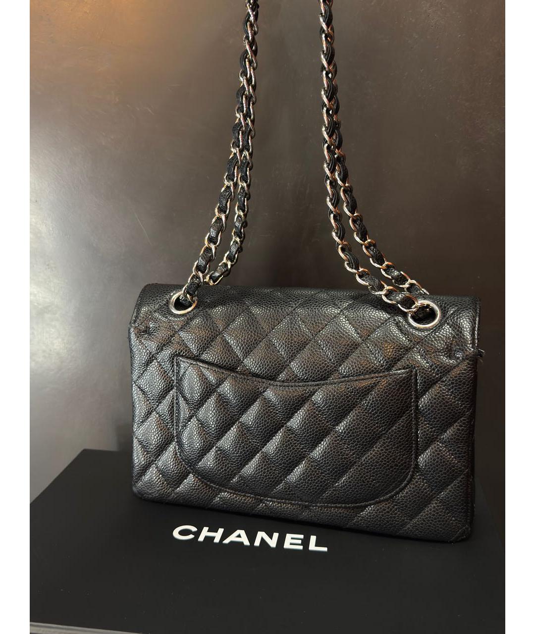 CHANEL Черная кожаная сумка через плечо, фото 3