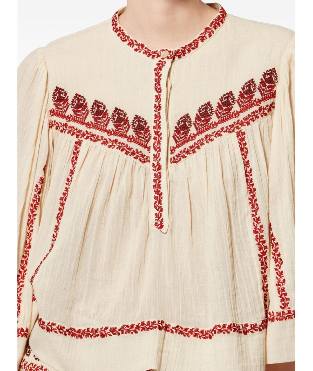 ISABEL MARANT Бежевая хлопковая рубашка, фото 5
