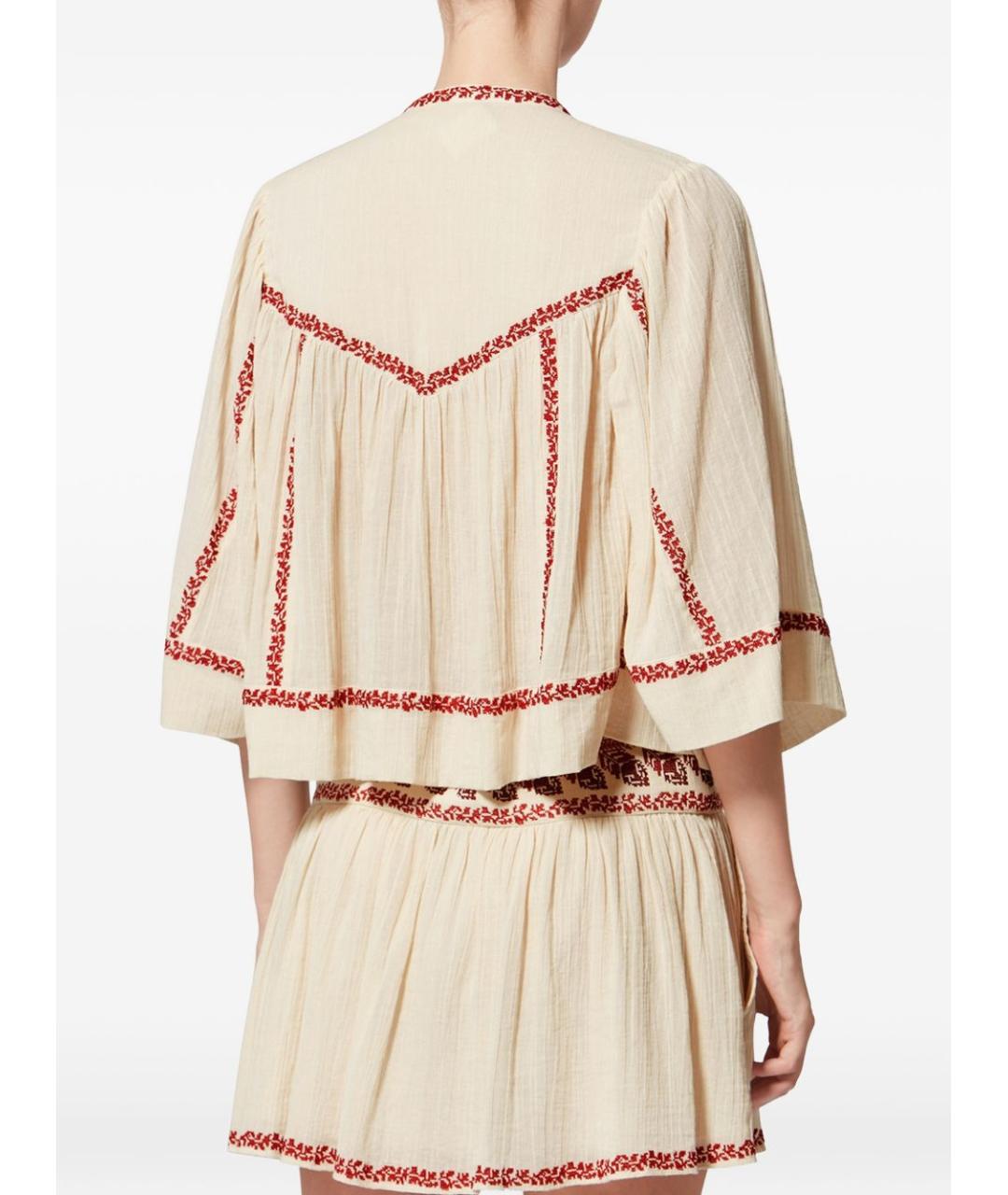 ISABEL MARANT Бежевая хлопковая рубашка, фото 3