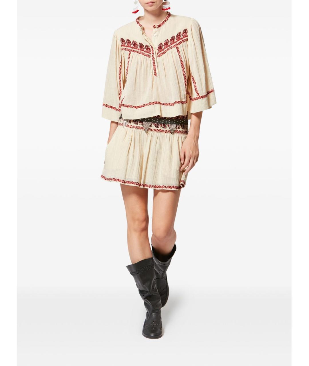 ISABEL MARANT Бежевая хлопковая рубашка, фото 2
