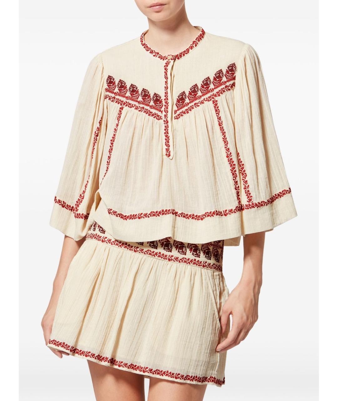 ISABEL MARANT Бежевая хлопковая рубашка, фото 4