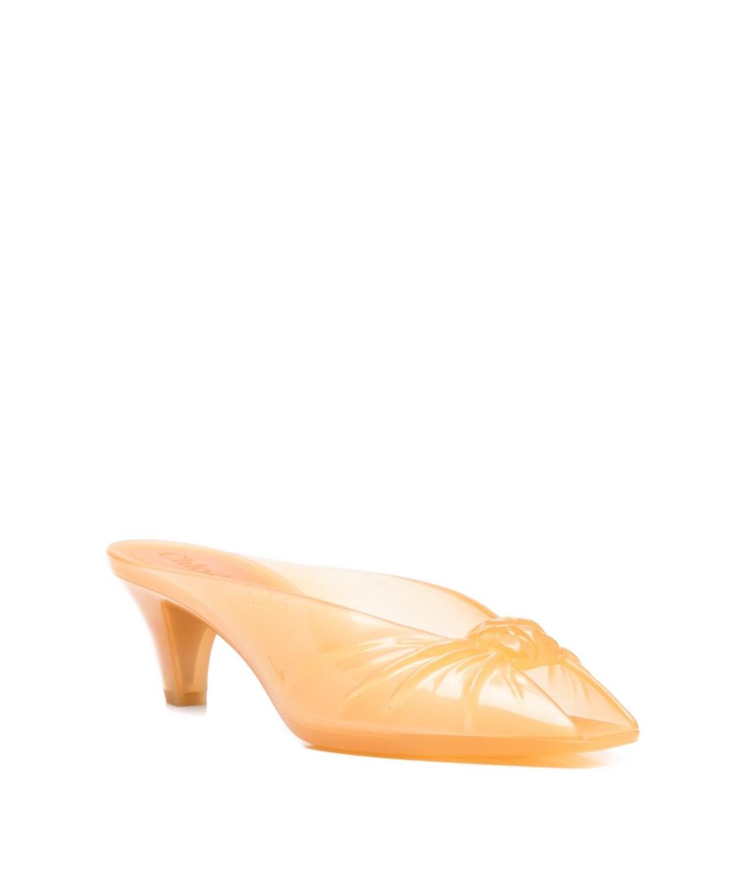 CHLOE Оранжевое резиновые мюли, фото 3