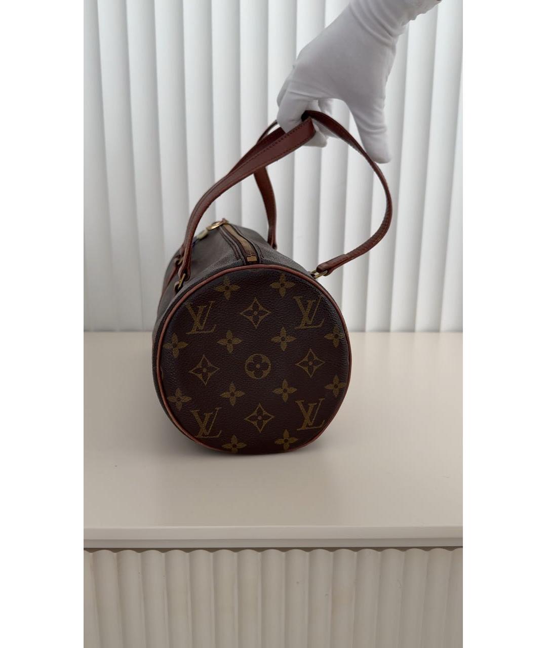 LOUIS VUITTON Коричневая сумка с короткими ручками, фото 8