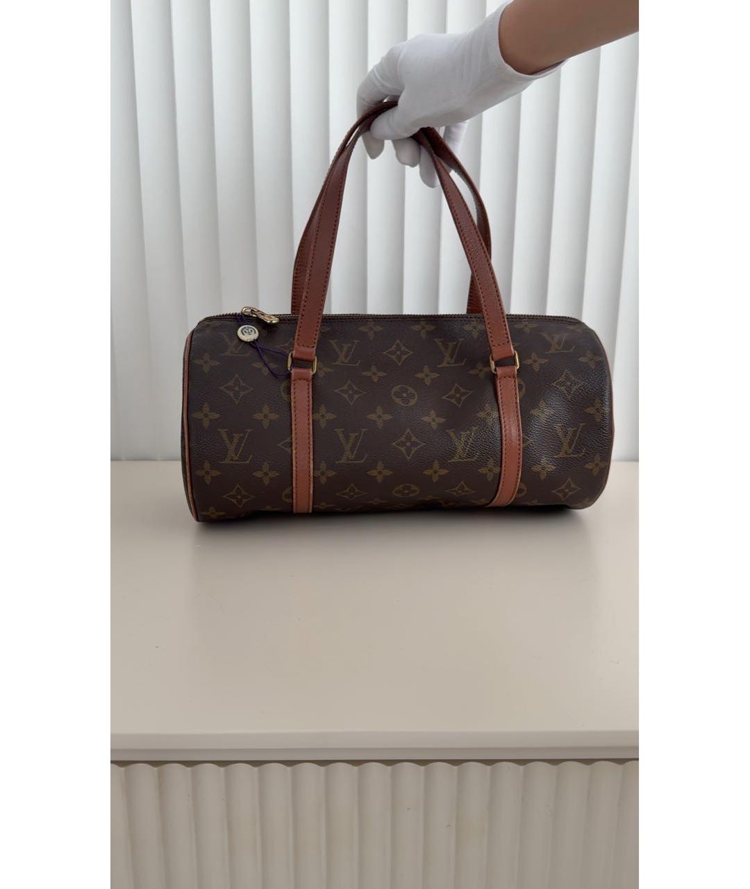 LOUIS VUITTON Коричневая сумка с короткими ручками, фото 9