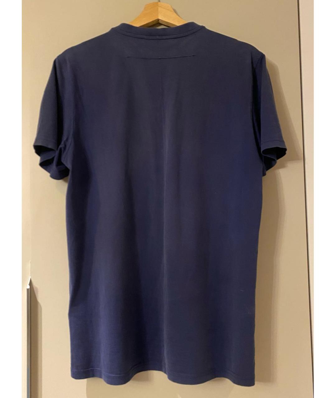 GIVENCHY Темно-синяя хлопковая футболка, фото 3