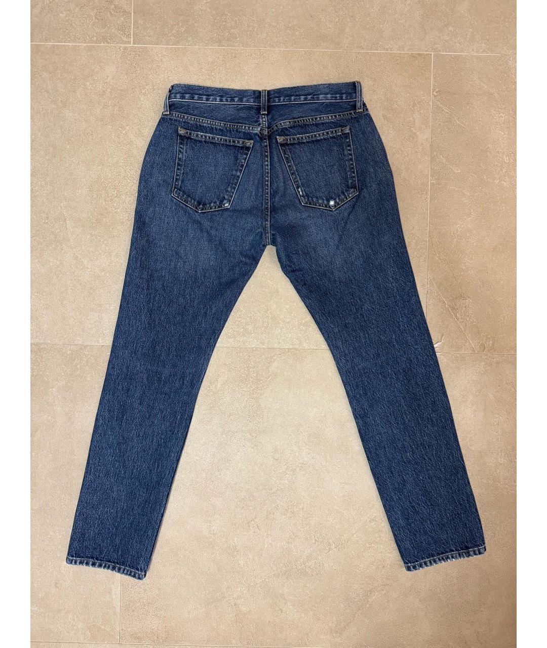 KHAITE Темно-синие хлопковые прямые джинсы, фото 2