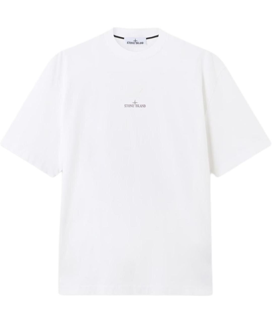STONE ISLAND Белая футболка, фото 1