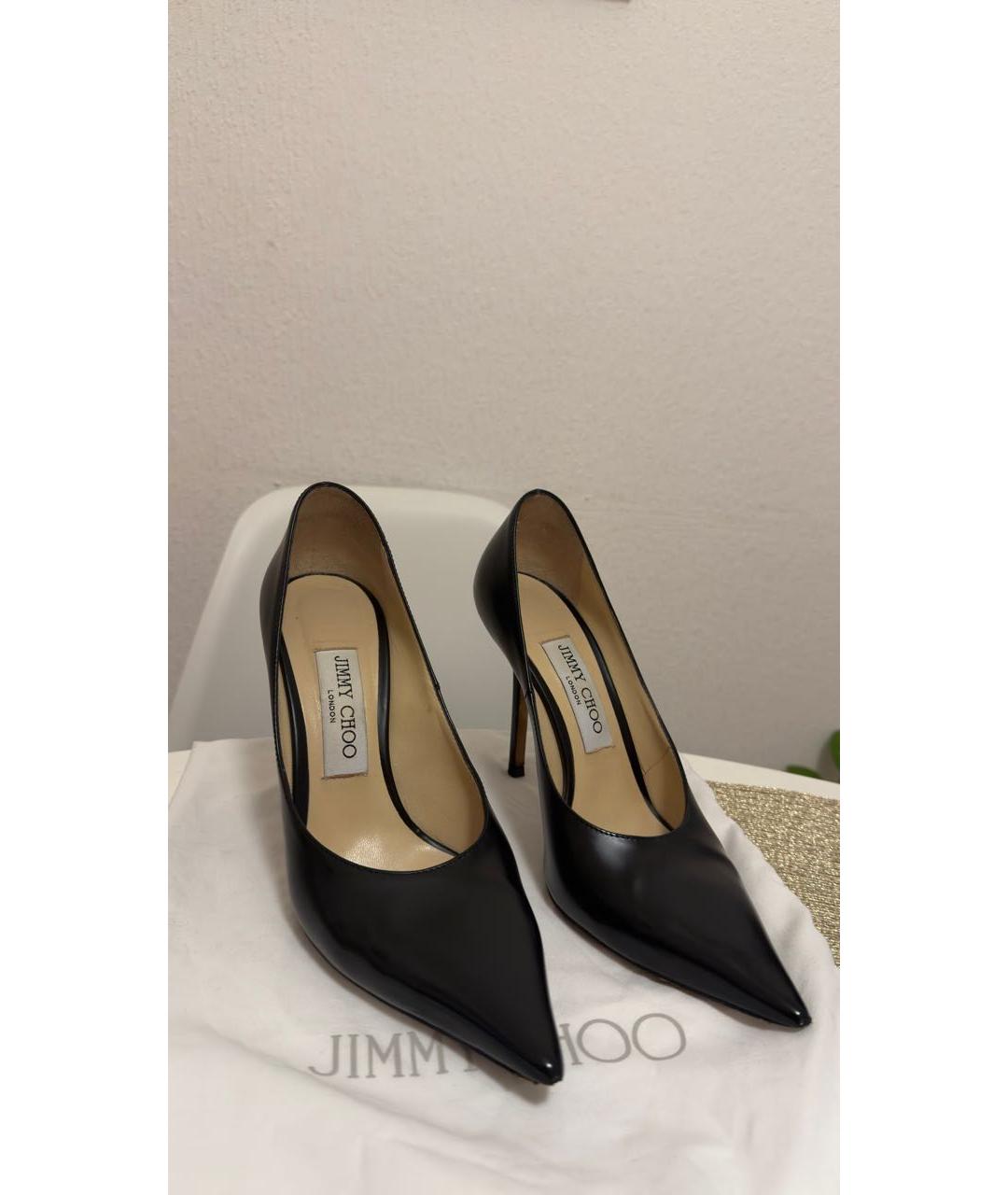 JIMMY CHOO Черные кожаные туфли, фото 4