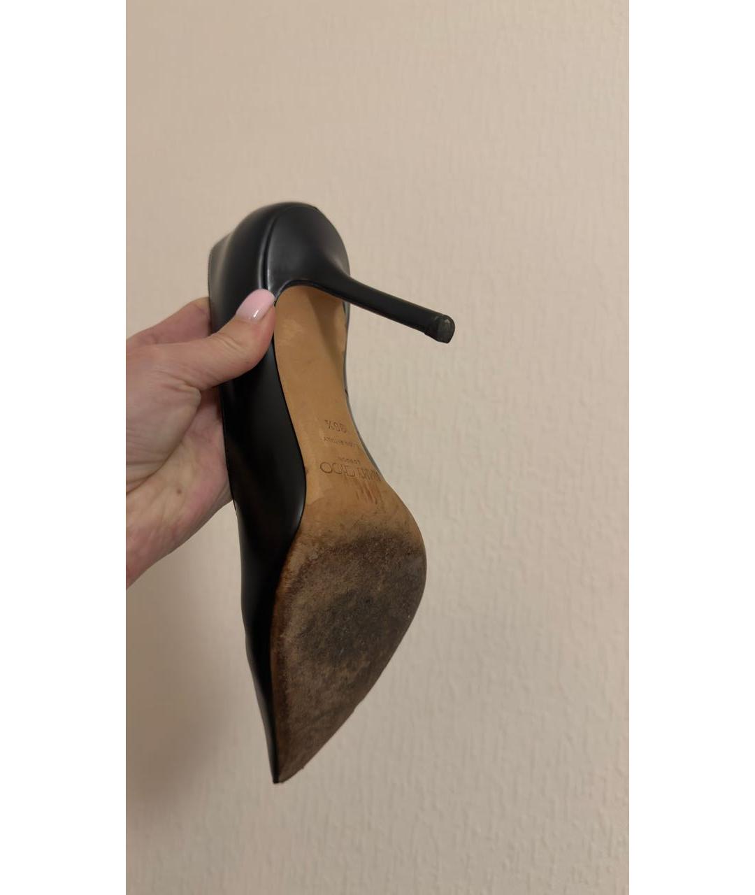 JIMMY CHOO Черные кожаные туфли, фото 8