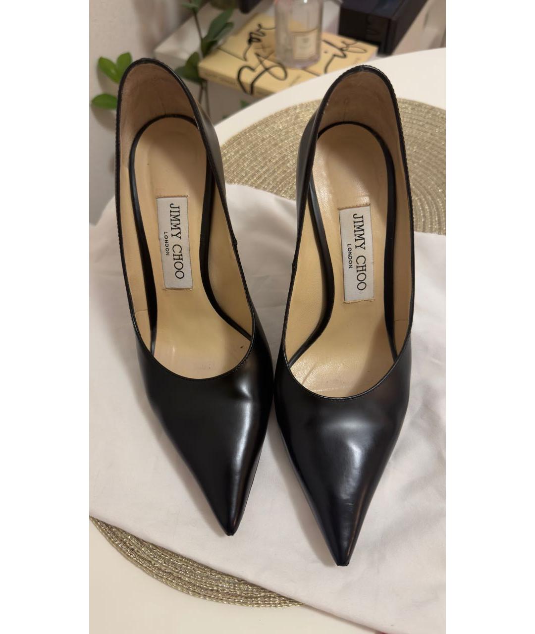 JIMMY CHOO Черные кожаные туфли, фото 2