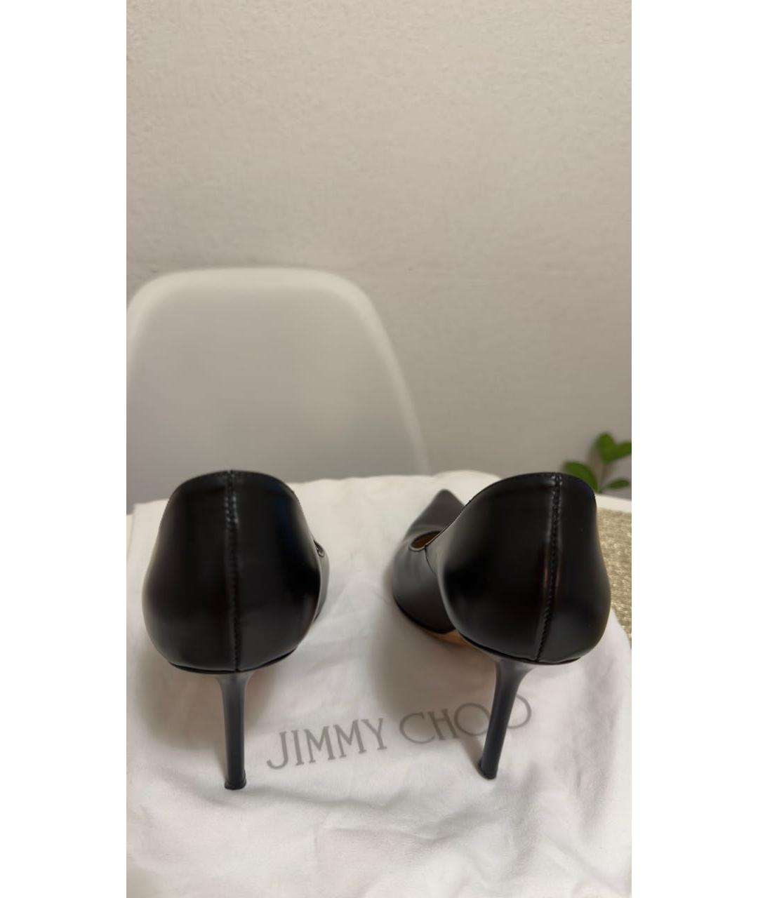 JIMMY CHOO Черные кожаные туфли, фото 3