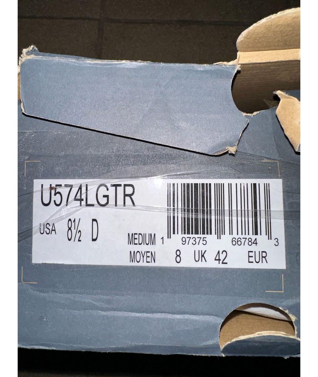 NEW BALANCE Черные замшевые низкие кроссовки / кеды, фото 4