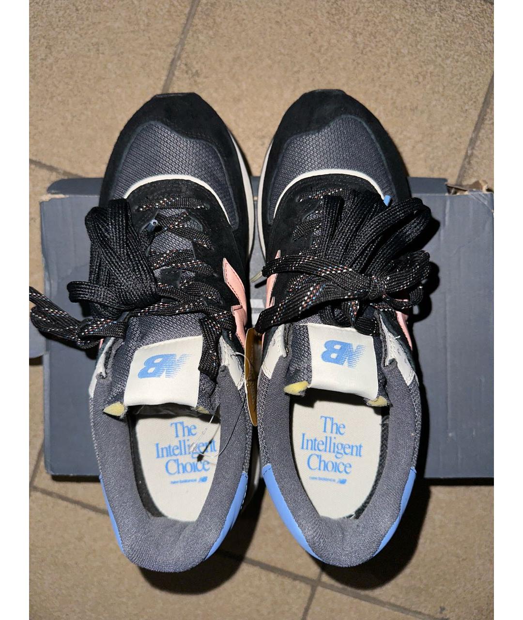 NEW BALANCE Черные замшевые низкие кроссовки / кеды, фото 5