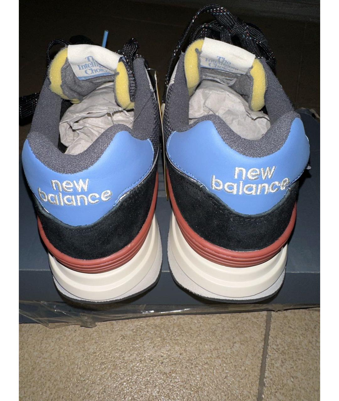 NEW BALANCE Черные замшевые низкие кроссовки / кеды, фото 7