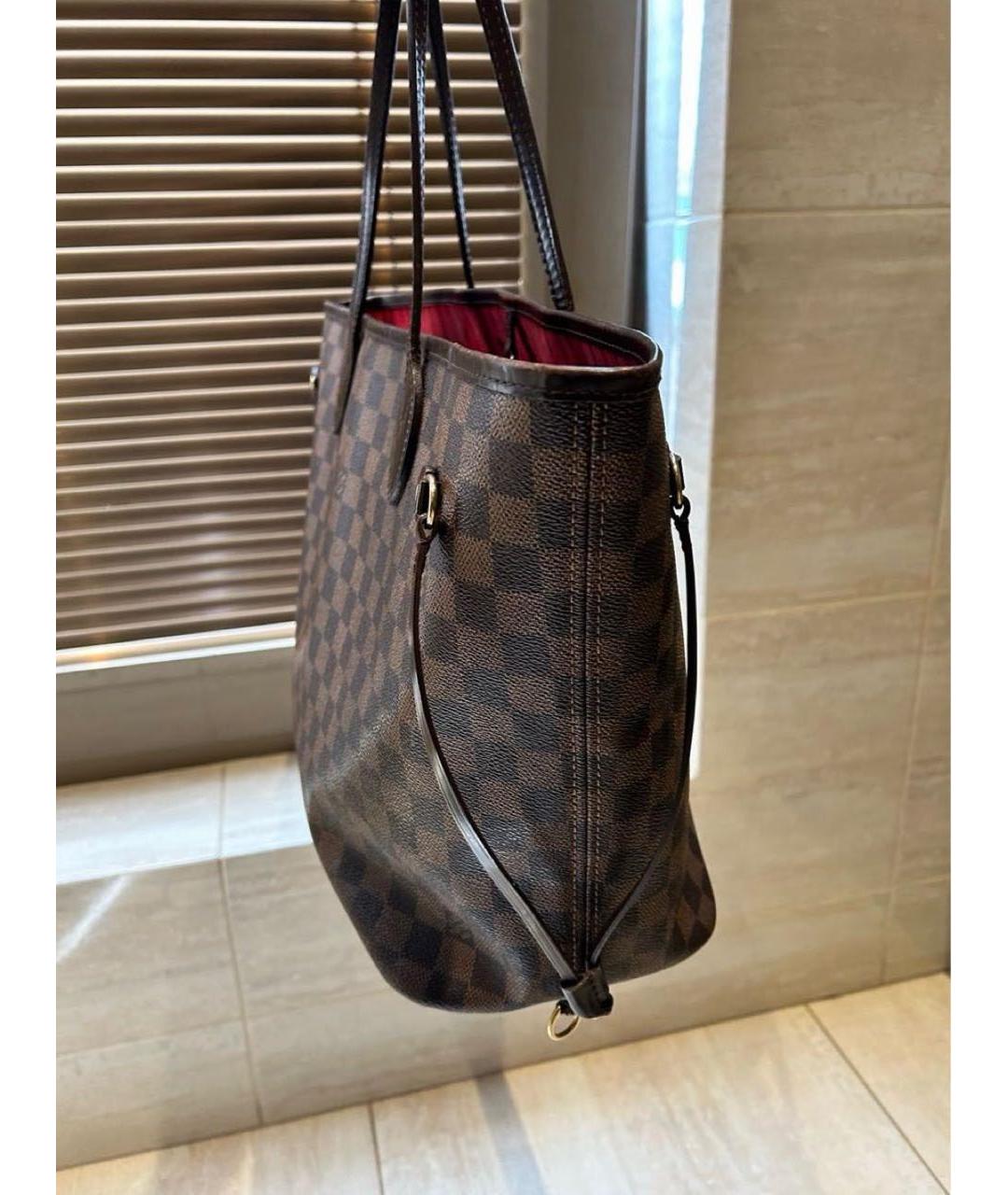 LOUIS VUITTON Коричневая кожаная сумка тоут, фото 2