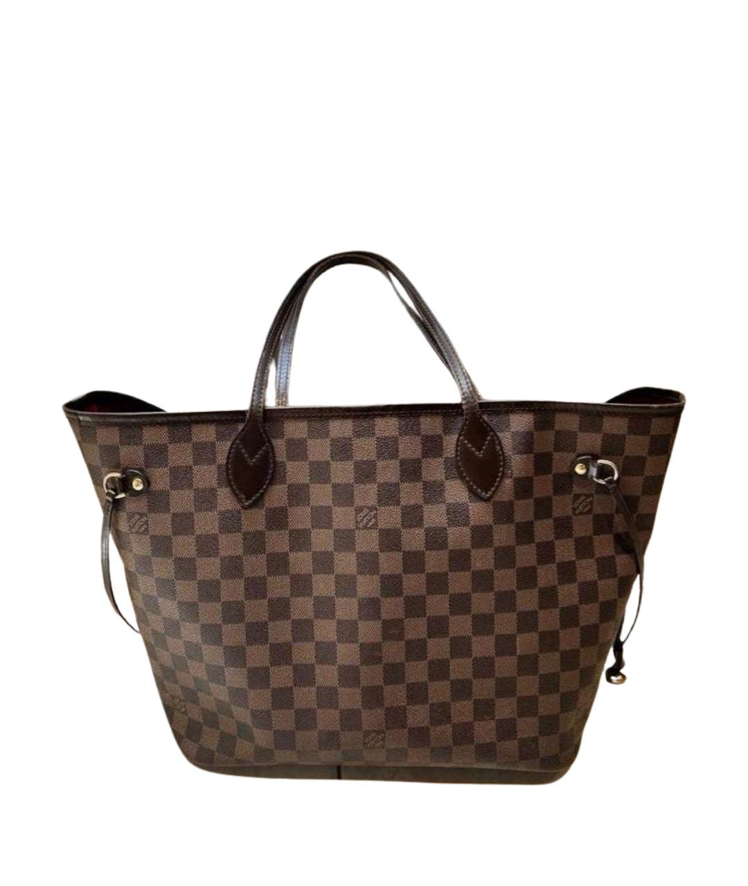 LOUIS VUITTON Коричневая кожаная сумка тоут, фото 1