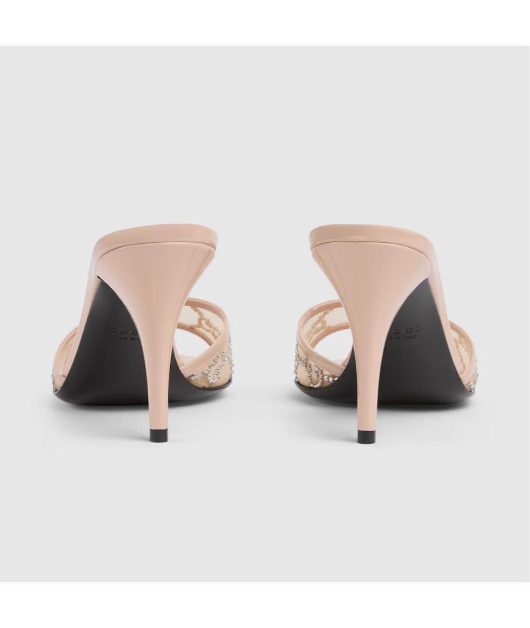 GUCCI Бежевые кожаные мюли, фото 4