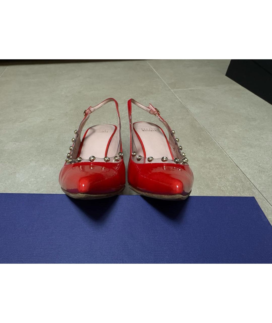 STUART WEITZMAN Красные туфли из лакированной кожи, фото 4