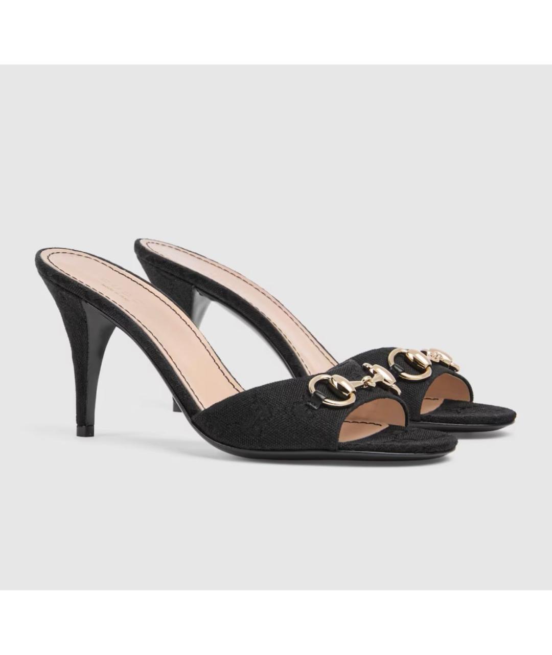 GUCCI Черные мюли, фото 2