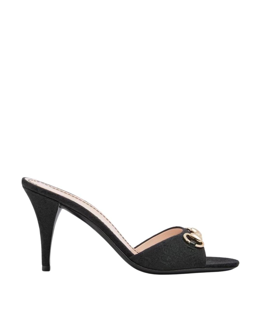 GUCCI Черные мюли, фото 1