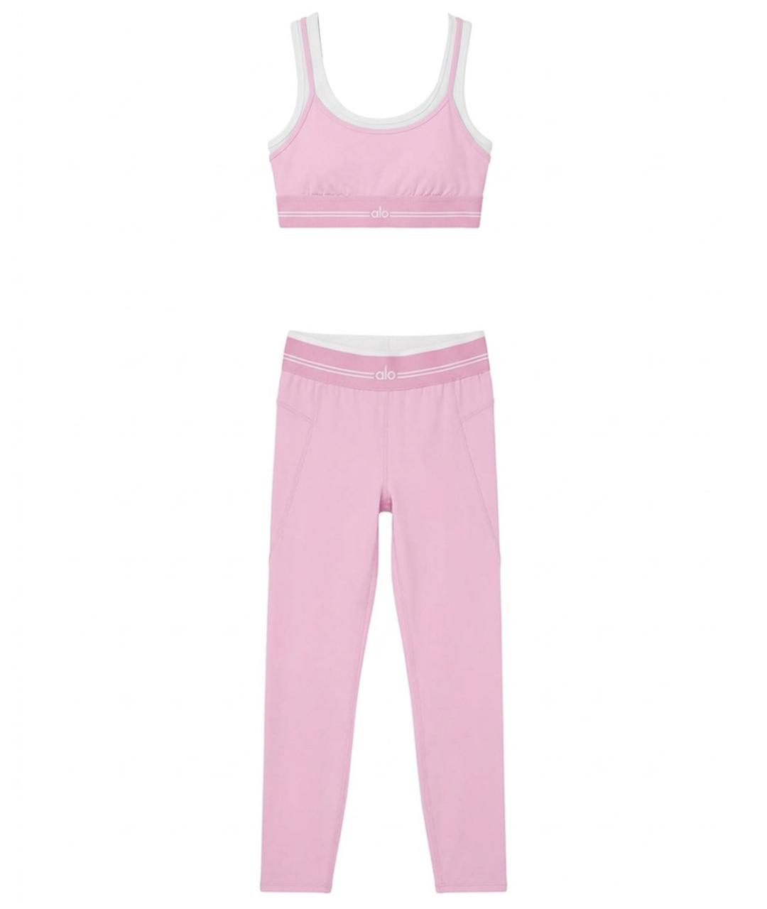 ALO YOGA Розовый полиэстеровый спортивные костюмы, фото 1