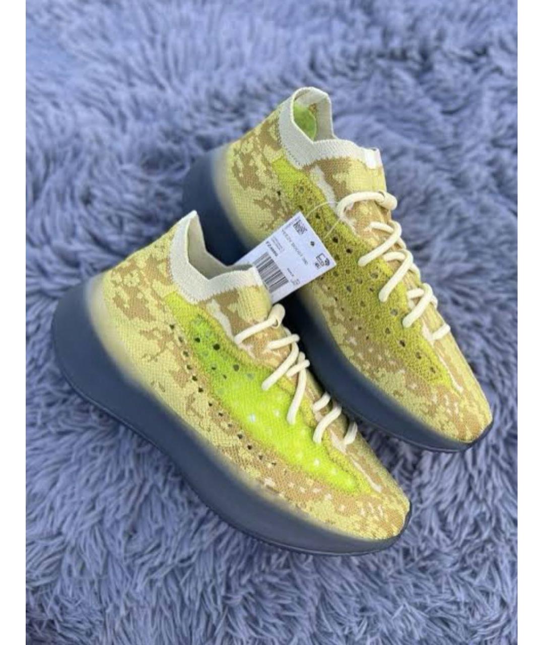 ADIDAS YEEZY Желтые низкие кроссовки / кеды, фото 3