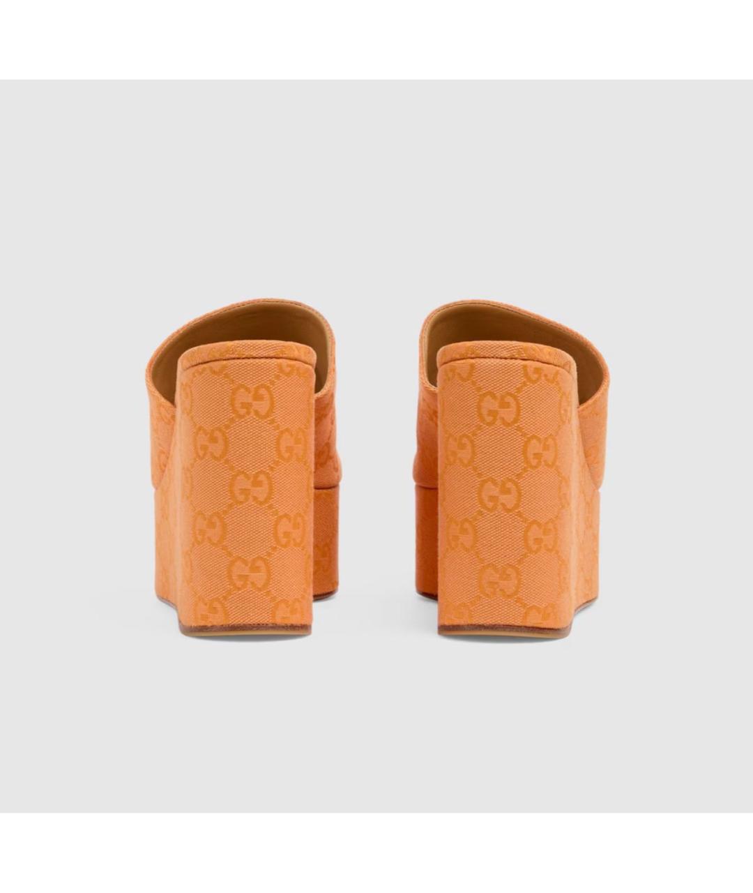 GUCCI Оранжевое шлепанцы, фото 4