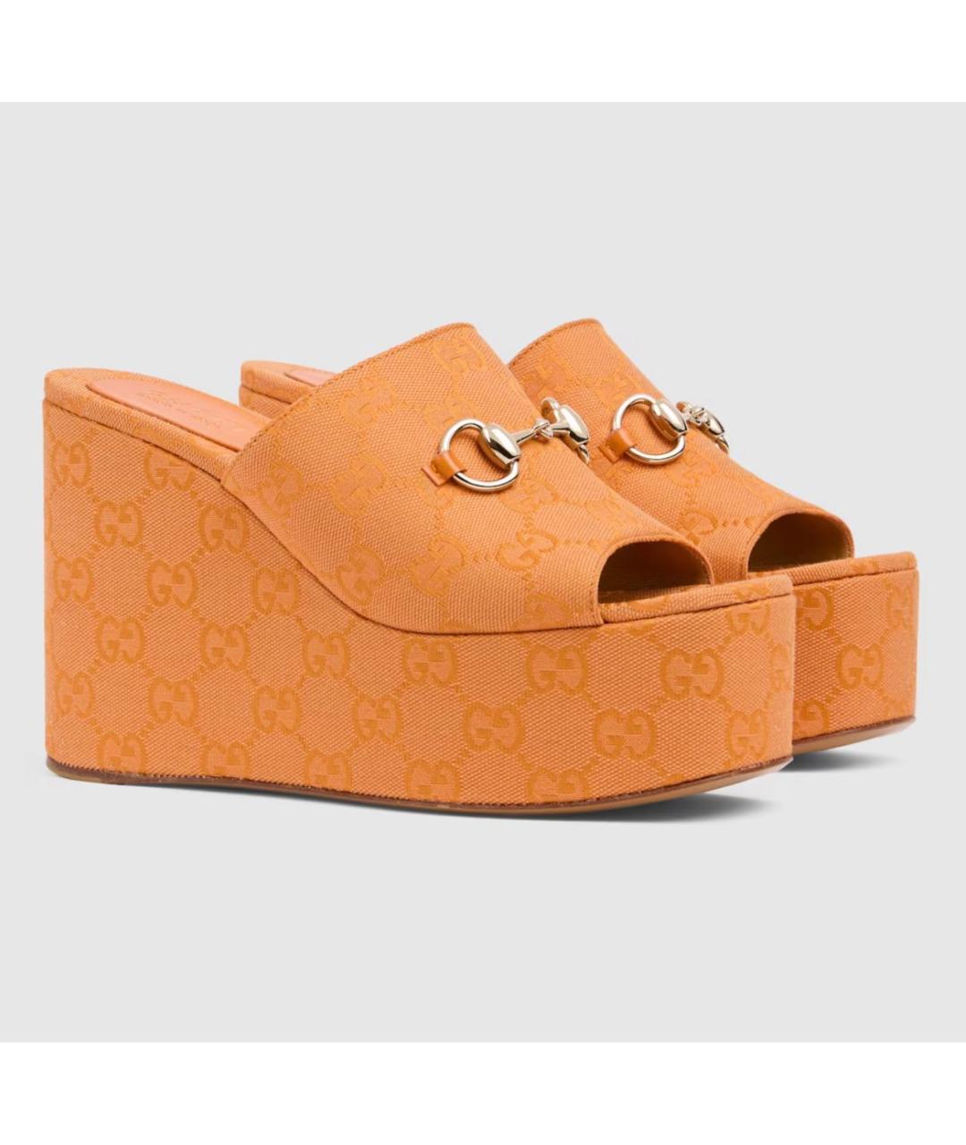 GUCCI Оранжевое шлепанцы, фото 2