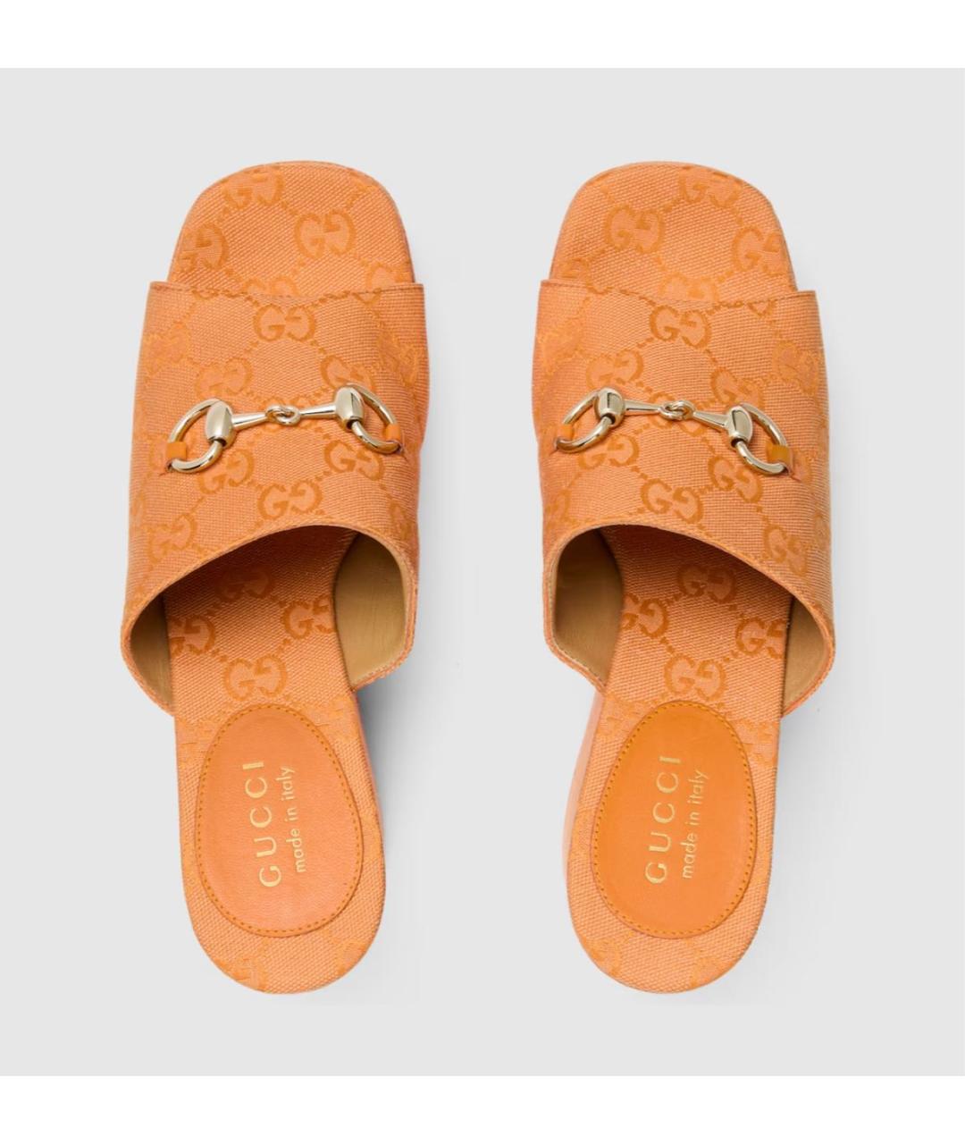 GUCCI Оранжевое шлепанцы, фото 5