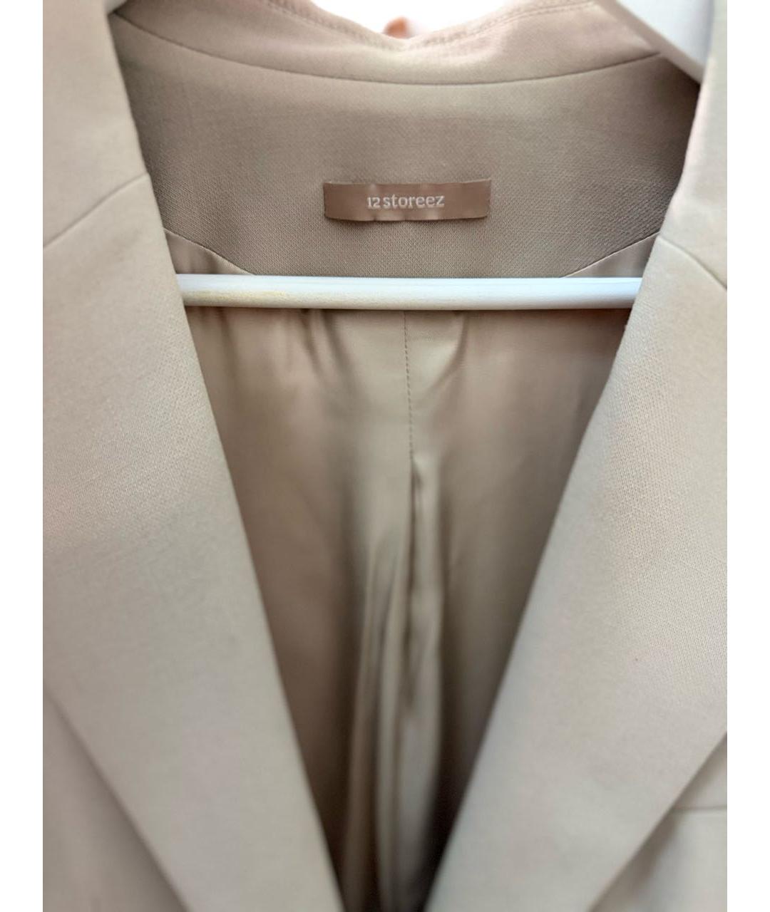 12 STOREEZ Бежевый полиэстеровый жакет/пиджак, фото 3