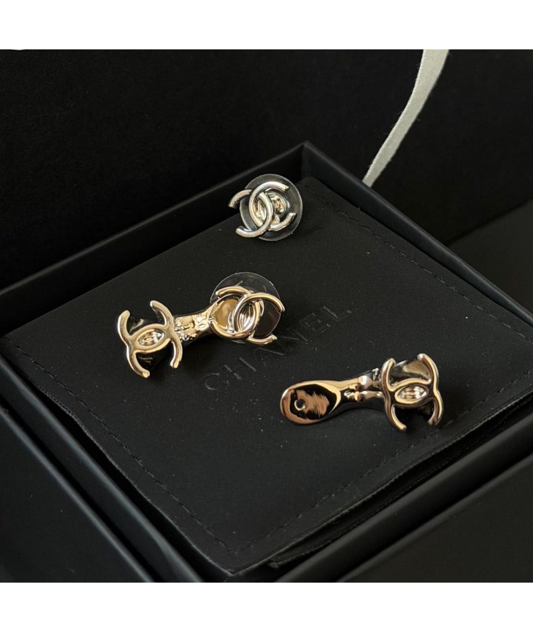 CHANEL Серебряные серьги, фото 3