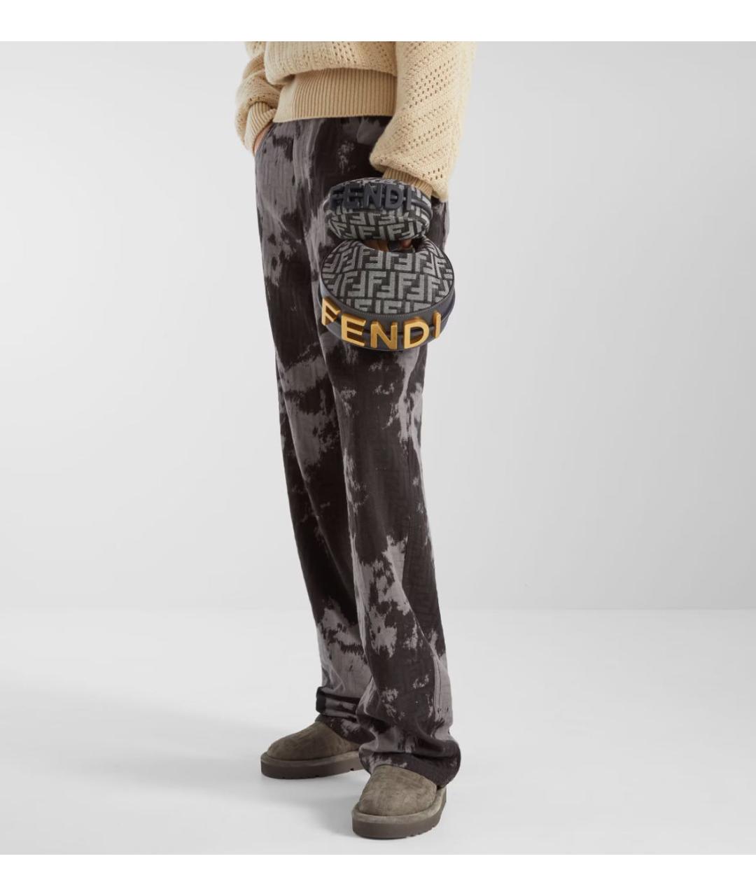 FENDI Серые замшевые полусапоги, фото 2