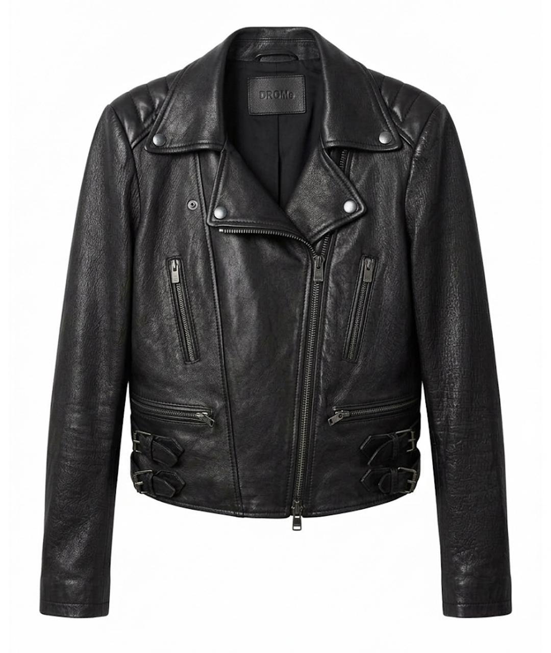 DROME Черная кожаная куртка, фото 1