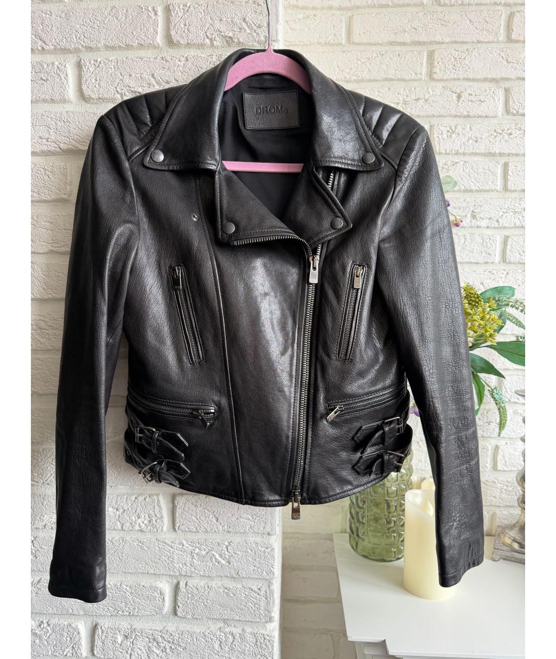 DROME Черная кожаная куртка, фото 9