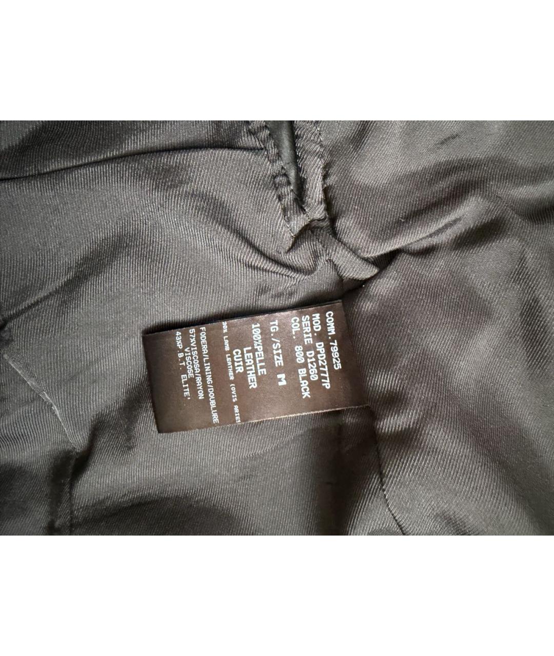 DROME Черная кожаная куртка, фото 4