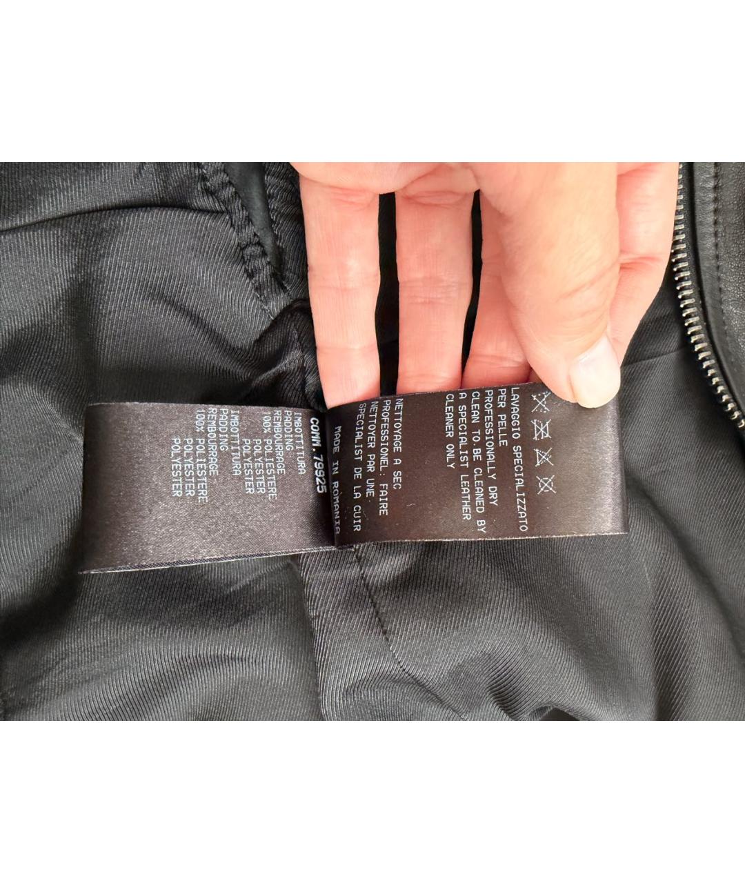 DROME Черная кожаная куртка, фото 3