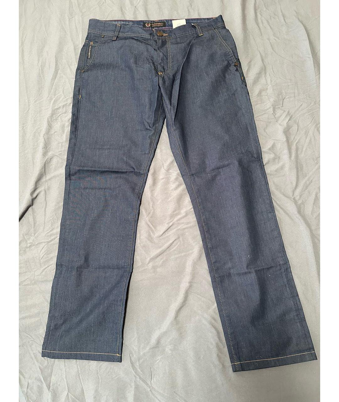 DOLCE&GABBANA Синие хлопковые повседневные брюки, фото 8