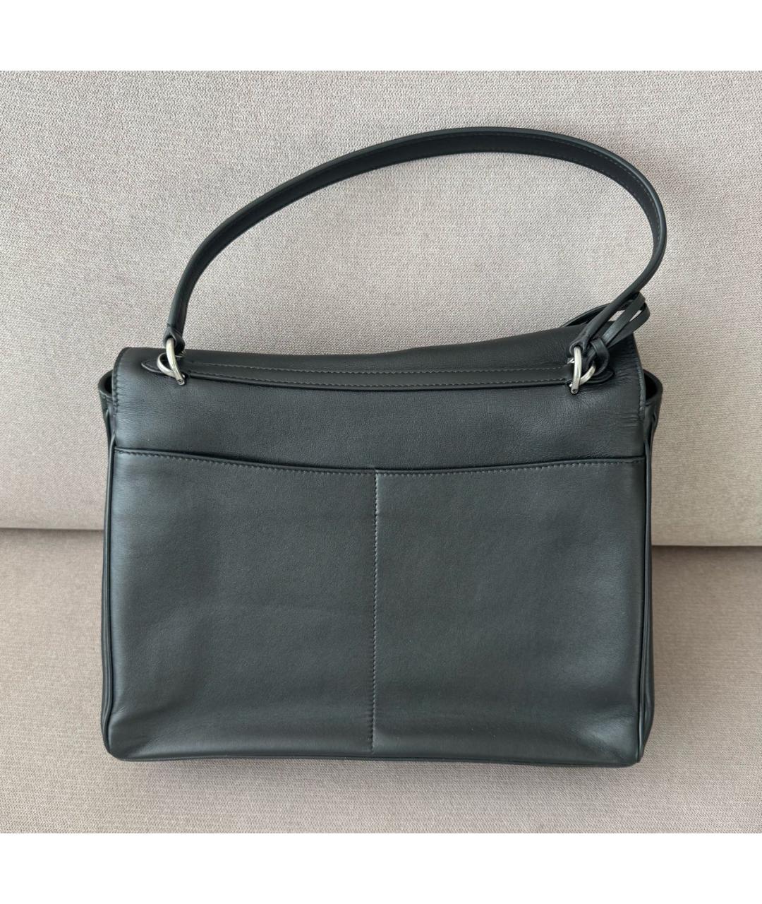BALENCIAGA Черная кожаная сумка через плечо, фото 3