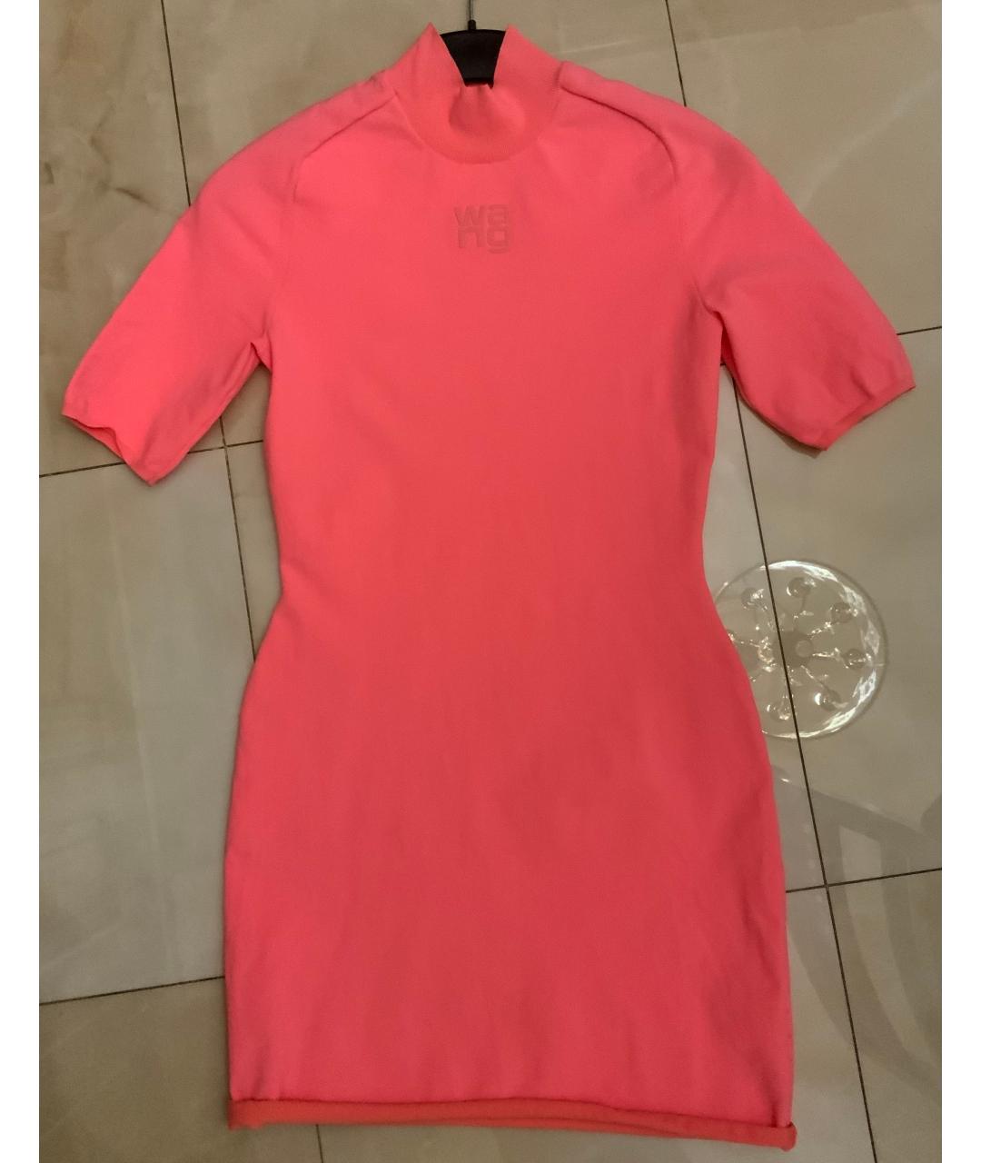 ALEXANDER WANG Розовое полиэстеровое повседневное платье, фото 8