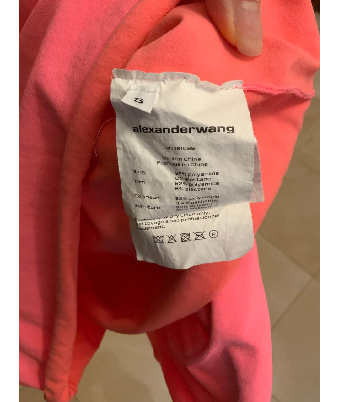 ALEXANDER WANG Розовое полиэстеровое повседневное платье, фото 5