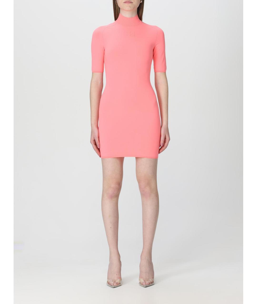 ALEXANDER WANG Розовое полиэстеровое повседневное платье, фото 2