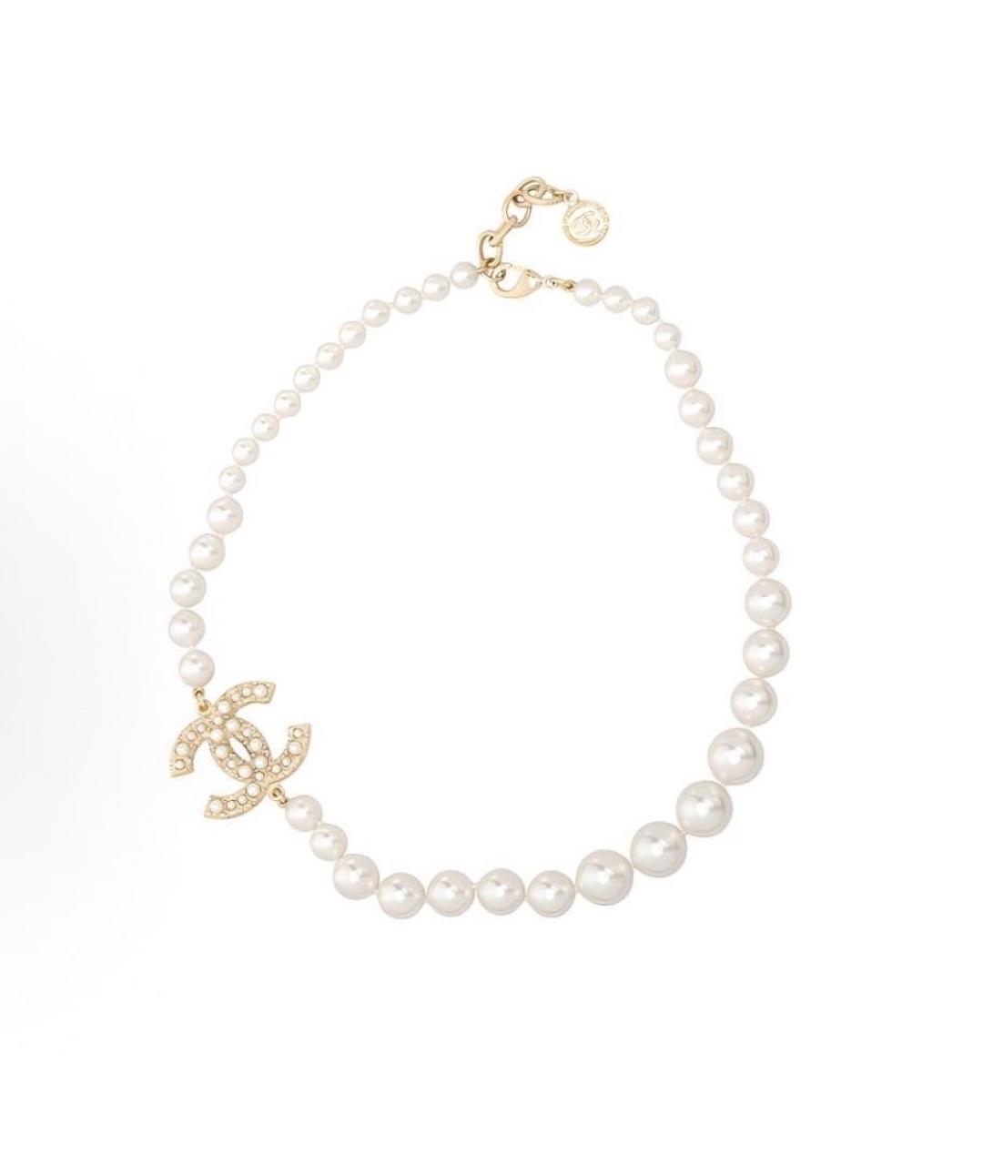 CHANEL Белое жемчужное колье, фото 8
