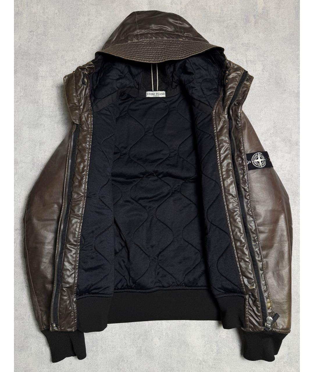 STONE ISLAND Хаки полиамидовая куртка, фото 4