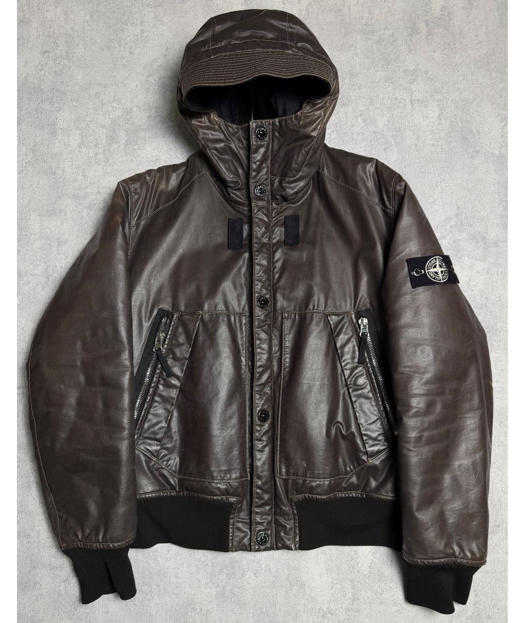 STONE ISLAND Хаки полиамидовая куртка, фото 2