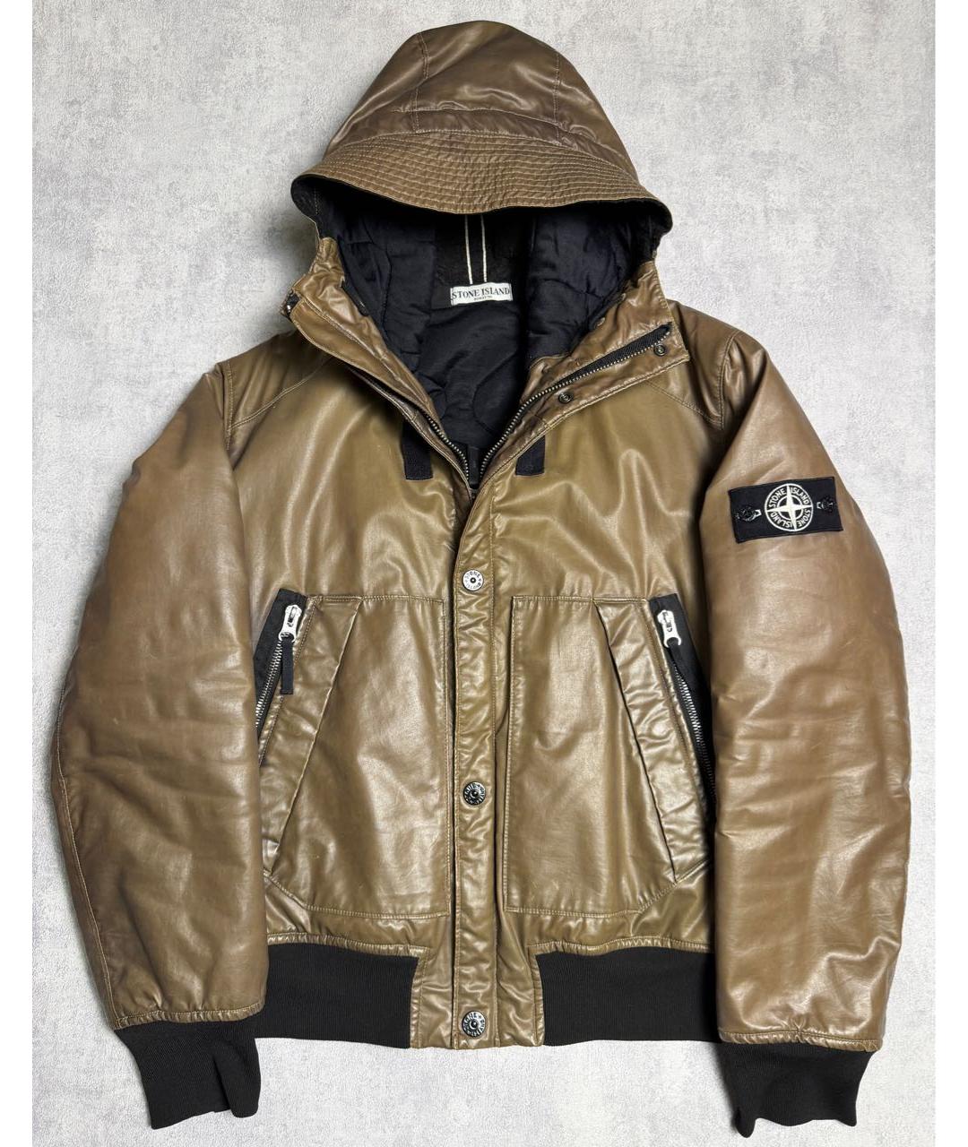 STONE ISLAND Хаки полиамидовая куртка, фото 3