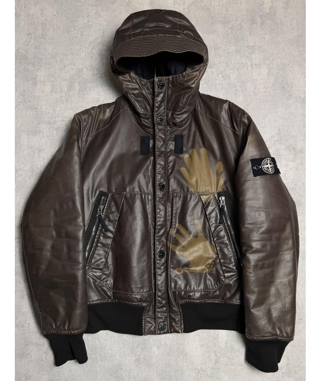 STONE ISLAND Хаки полиамидовая куртка, фото 9