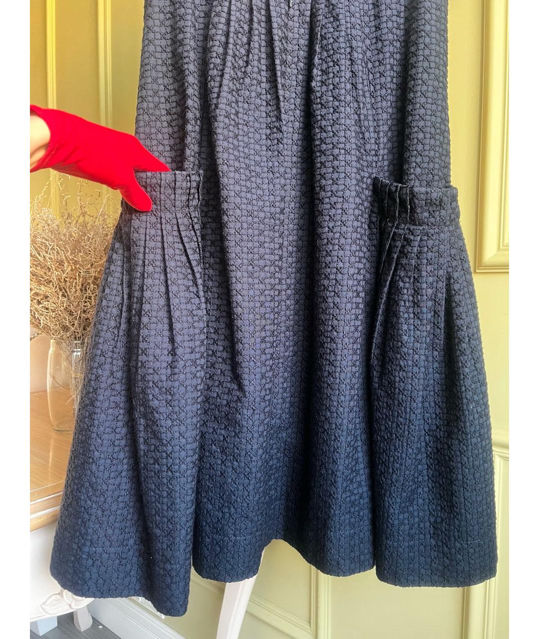 CHANEL Темно-синее повседневное платье, фото 3