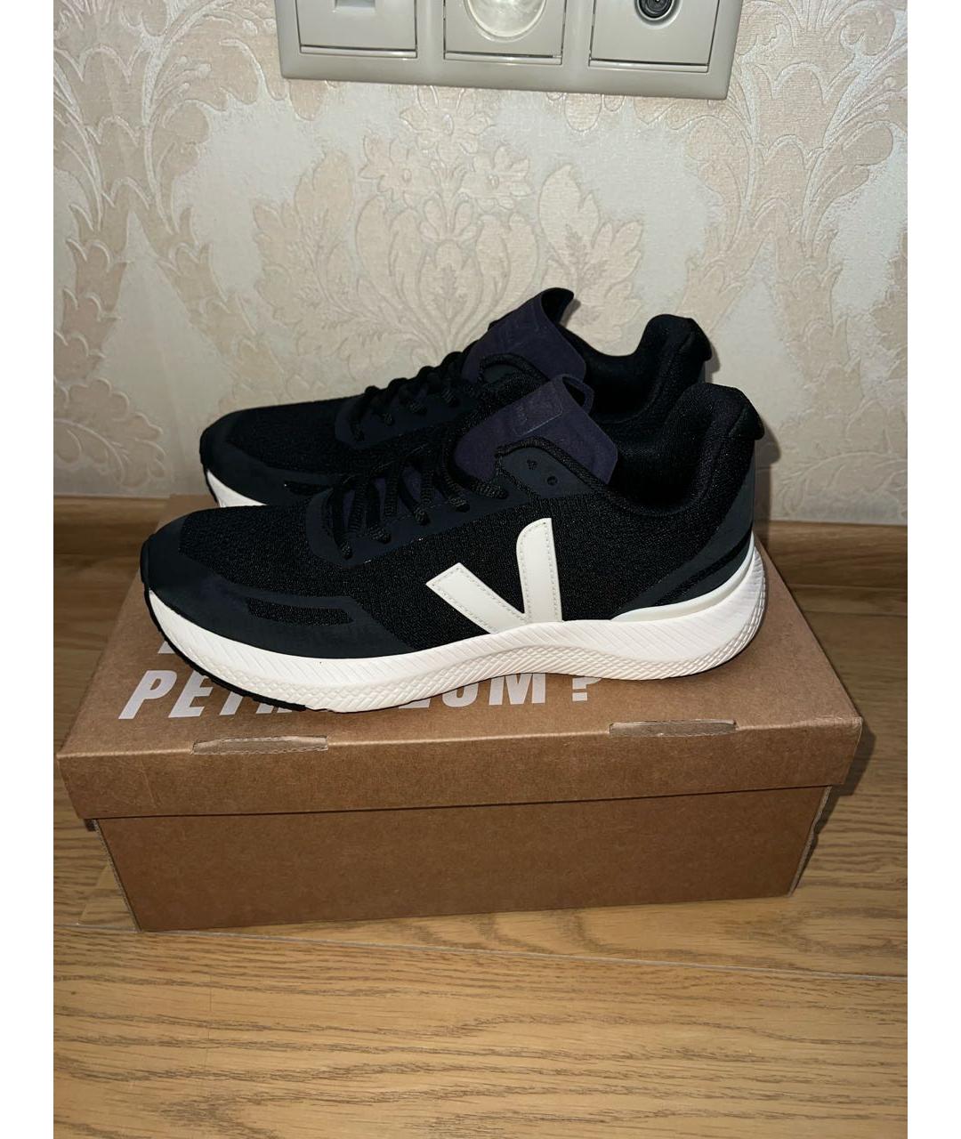 VEJA Черные текстильные кроссовки, фото 5